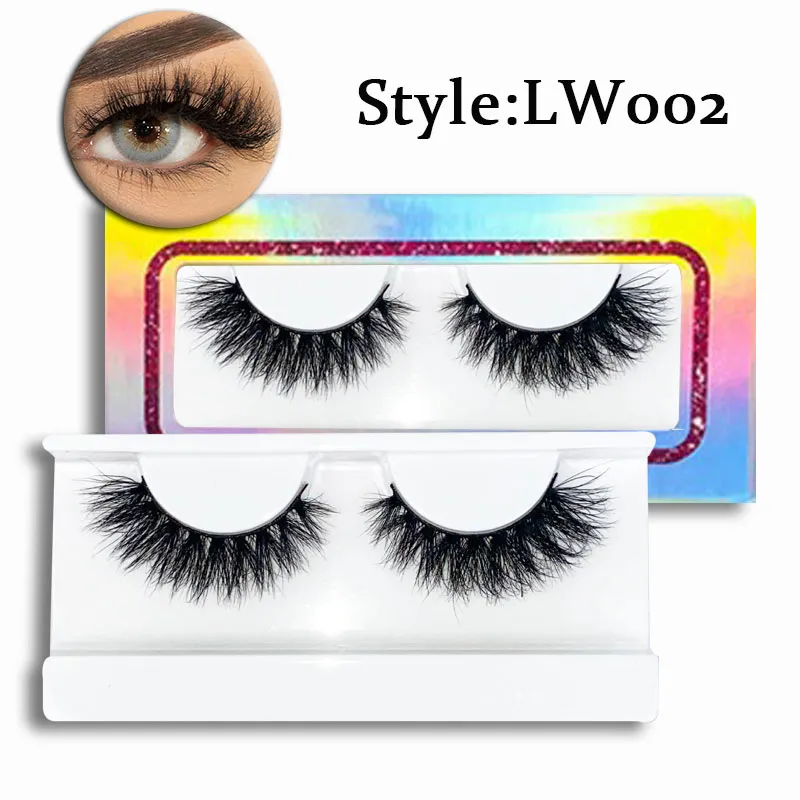LW002 18mm Mink Hair False Eye