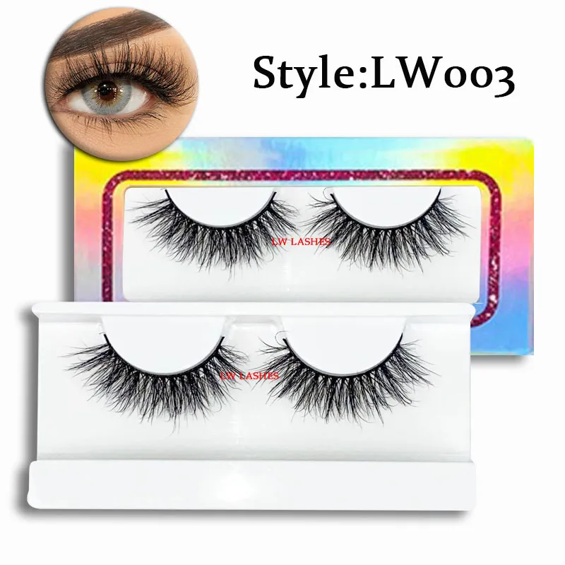 LW003 18mm Mink Hair False Eye