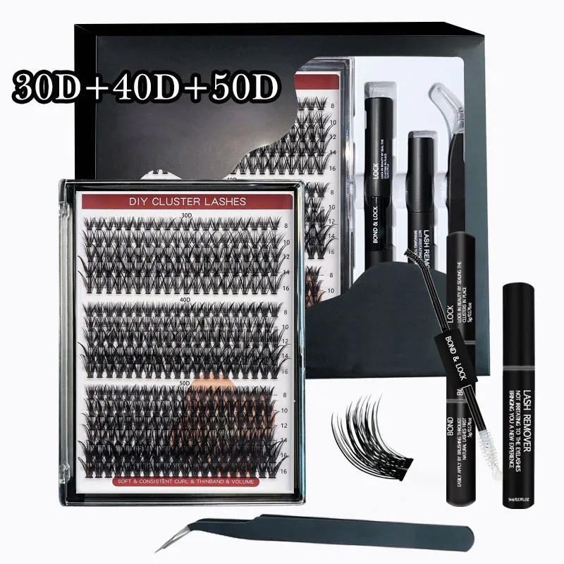 30D+40D+50D Lash Clusters DIY 