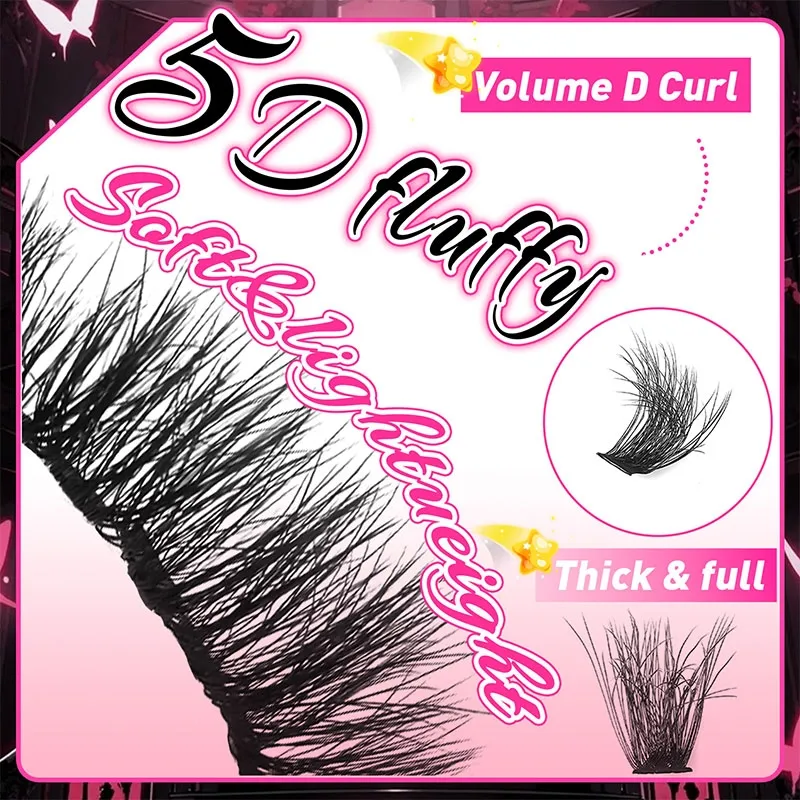 BOOK.H Large Capacity Lash Book DIY Cluster Eyelash Extension Kit 60D 80D 100D 120D Mixed Densities Natural Manga Wispy to Dramatic Volume Reusable Individual False Eyelashes for Beginners At-Home Self Application(Image2)