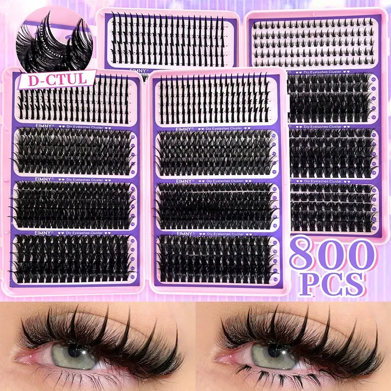 BOOK.K Large Capacity 4 Styles Lash Book DIY Individual Cluster Eyelash Extensions Natural Spiky Wispy Manga to Dramatic Fluffy Volume False Eyelashes Beginner Friendly Long Lasting Reusable At-Home Self Application(Image1)