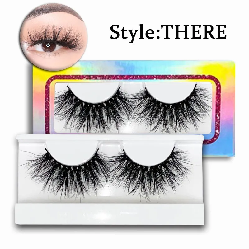 THERE Style 3D Fluffy Messy False Eyelashes Natural Voluminous Dramatic Curl Soft Cotton Band Reusable Eye Lifting Photogenic Lashes for Party Glam Makeup(Image1)