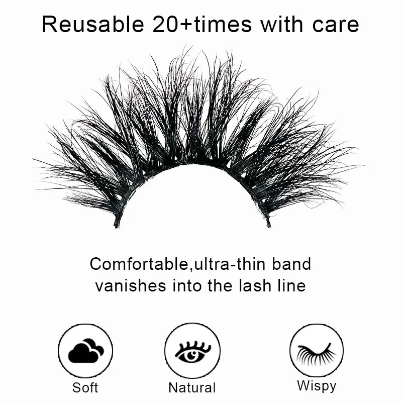 THERE Style 3D Fluffy Messy False Eyelashes Natural Voluminous Dramatic Curl Soft Cotton Band Reusable Eye Lifting Photogenic Lashes for Party Glam Makeup(Image2)