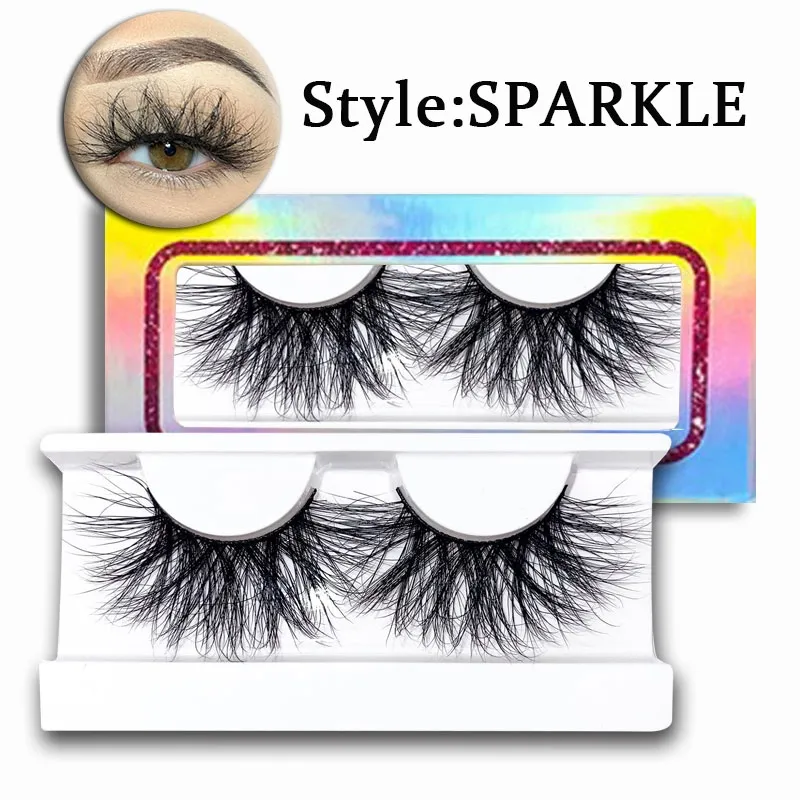 SPARKLE Style 3D Fluffy Wispy False Eyelashes Natural Volume Messy Realistic Look Soft Cotton Band Lightweight Comfortable Reusable Photogenic Lashes for Daily & Party Wear(Image1)