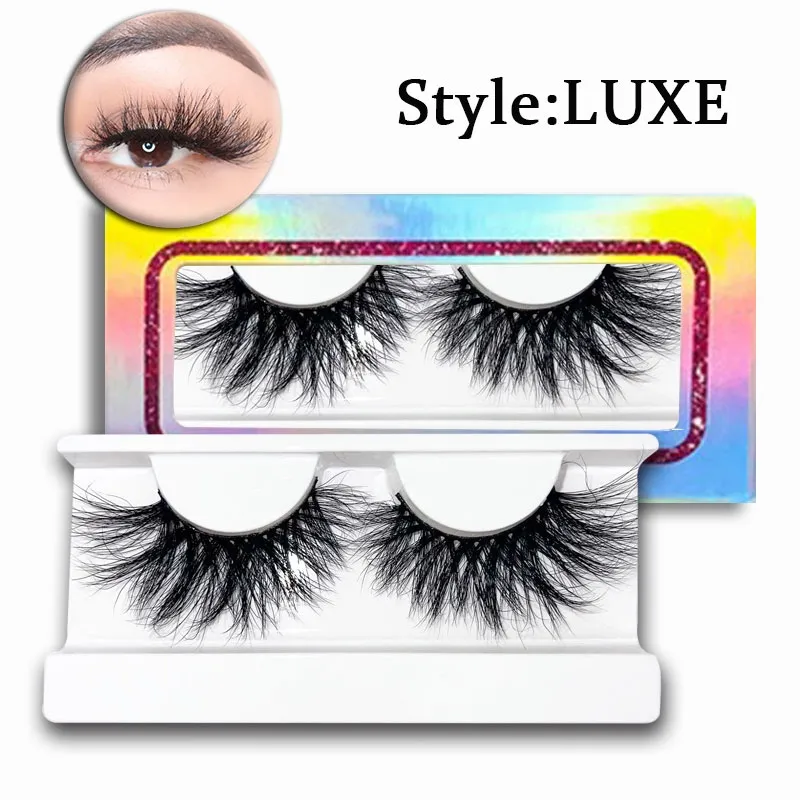 LUXE Style 3D Fluffy Volume False Eyelashes, Natural Messy Faux Mink Lashes with Soft Cotton Band, Comfortable Reusable Natural Look Eye Lashes for Daily Wear, Dating, Bridal and Photoshoot(Image1)